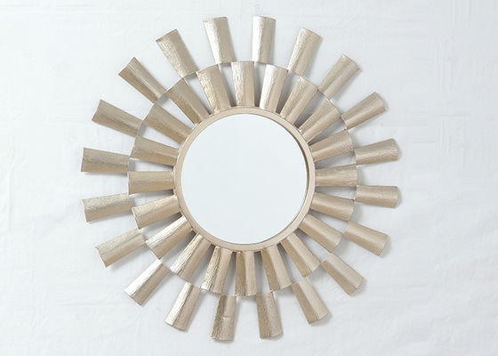 Living Room Rose Gold Wrought Iron Mirror Wall Decor