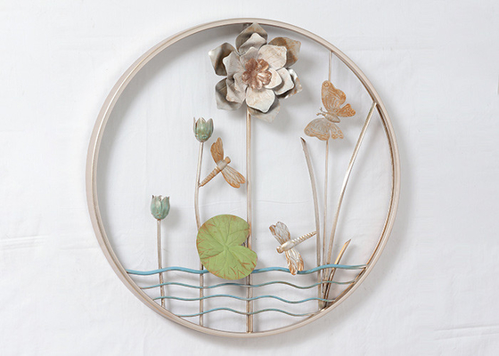 Flower Pots Home Oval Metal Tree Wall Decor