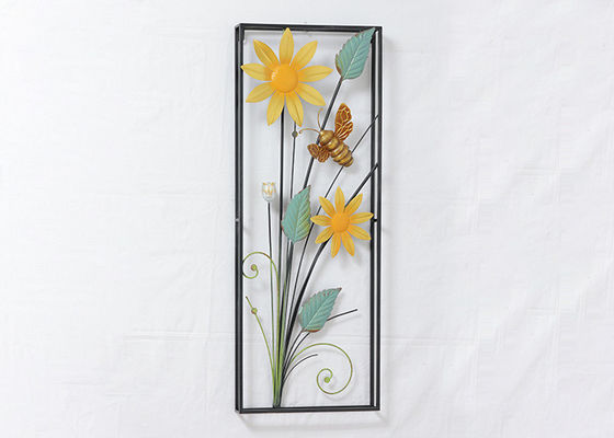 Hotel Black Frame Flowers Classical Metal Wall Art Decor
