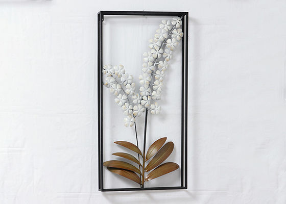 Hotel Black Frame Flowers Classical Metal Wall Art Decor