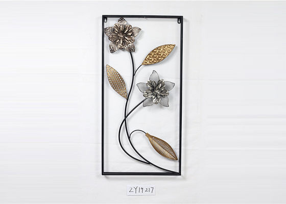 Customized Living Room Floral Bronze Wall Art Decor