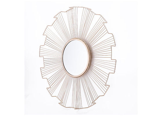 Round Framed Concavo-Convex Modern Metal Wall Art Mirror For Home Decoration