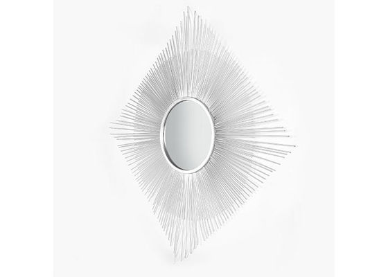 Wholesale Round Mirror 31 inch Square Metal Sunburst Starburst Mirror